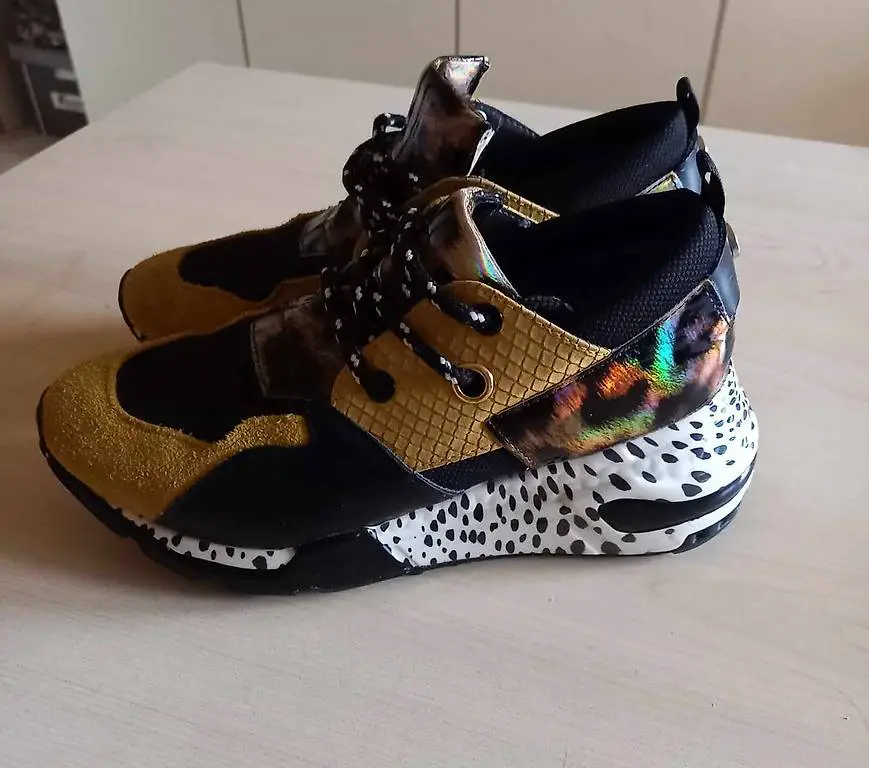 Trendy Damen Sneaker Animalprint Gr. 36