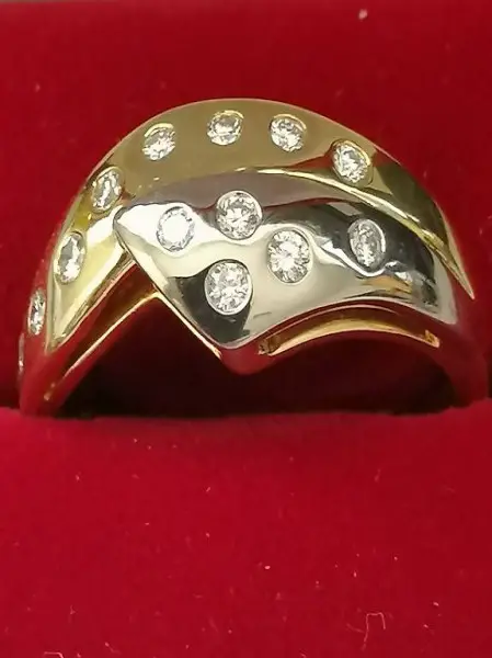 Gelbgold / Weissgoldring