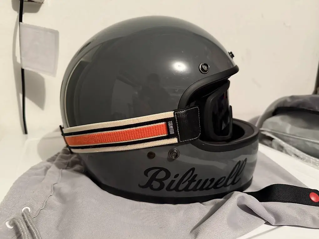 BILTWELL Gringo Storm Grey - ECE & DOT Motorradhelm