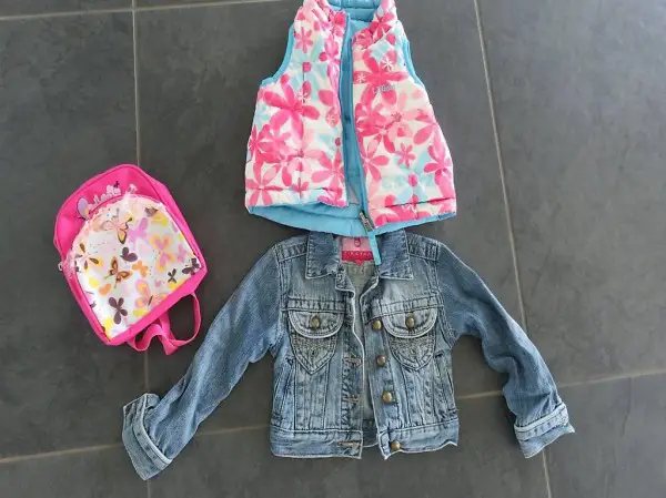 Gilet L.L.Bean, Jeansjacke und Rucksack Gr. 86