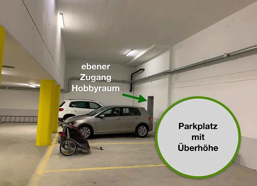 Hobbyraum 46 m2 mit Parkplatz, Warmwasser, Starkstrom