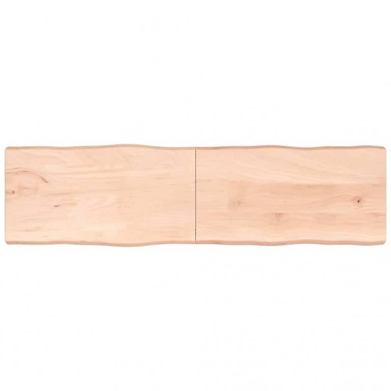 Tischplatte 220x60x (2-6) cm Massivholz Unbehandelt Baumkante