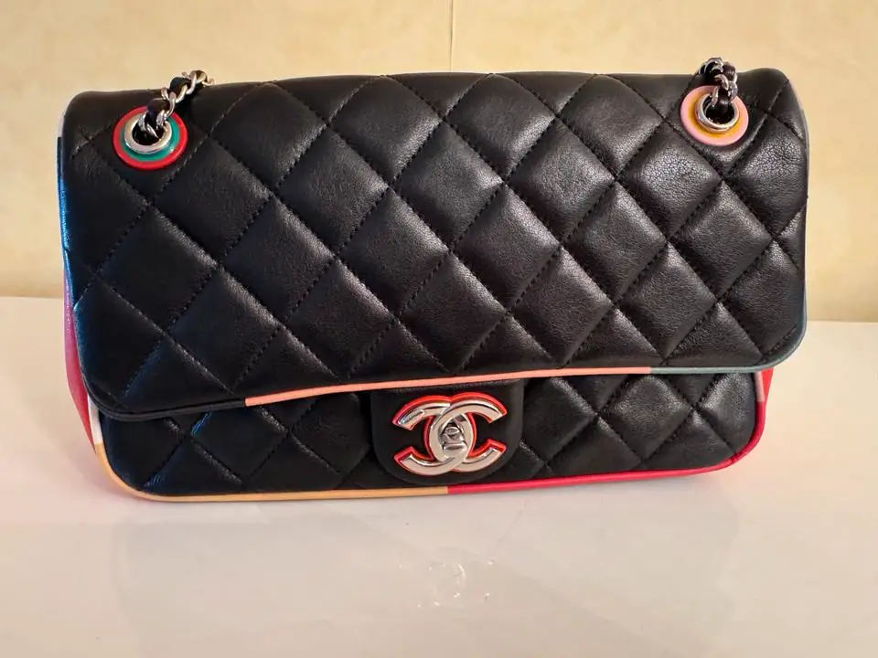 Chanel Tasche Classic Flap 11.12 small cuba color schwarz bunt