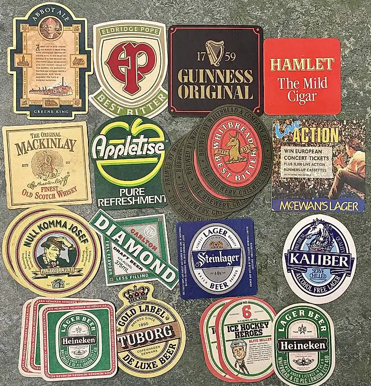 Bierdeckel verschiedene Länder