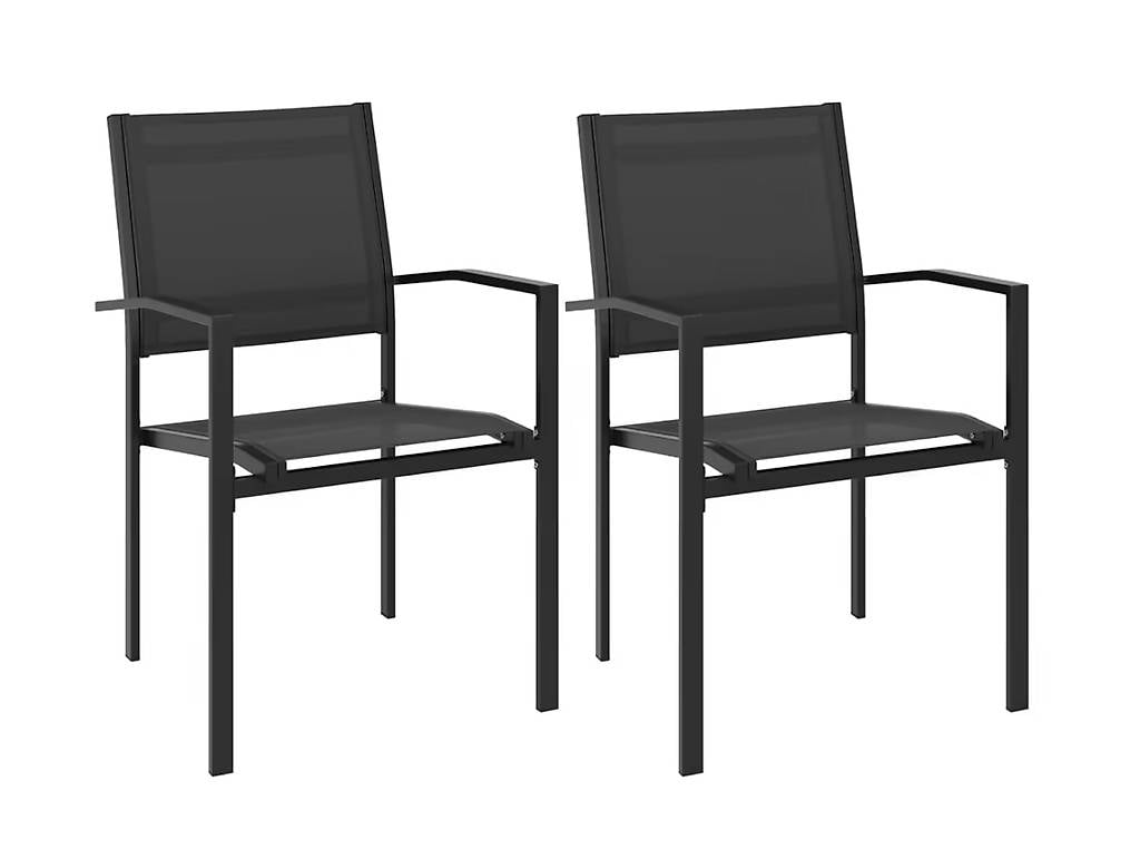 Gartenstuhl ZIA 2er Set schwarz