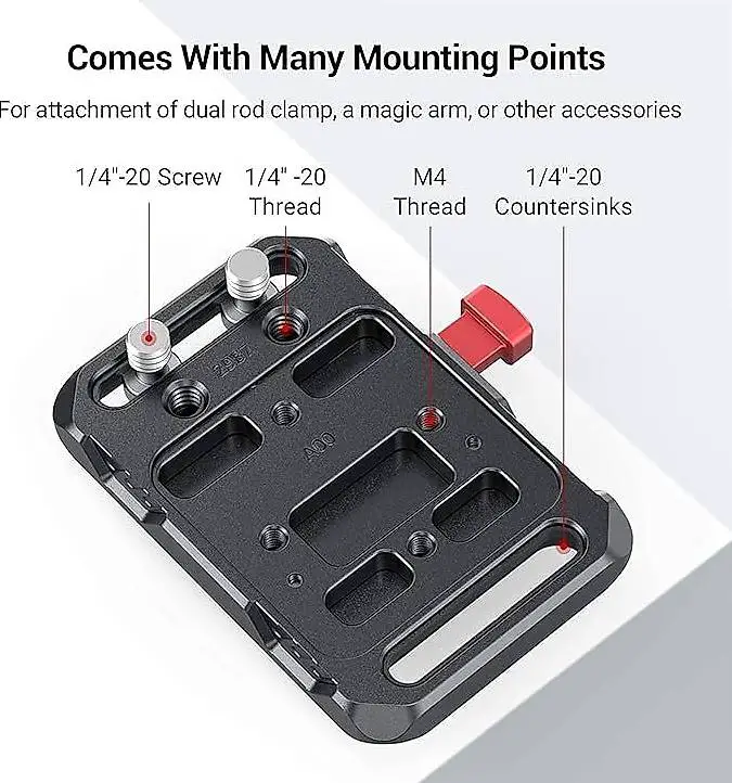 V Mount Batterieplatte mit Superklemme 15x10x5 cm