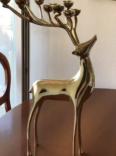 Messing Hirschkerzestender4Kg Schwer Fr360