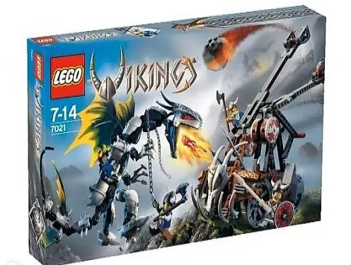 Lego Wikinger 7021 Gepanzerter Drache Ofnir g.Doppelkatapult