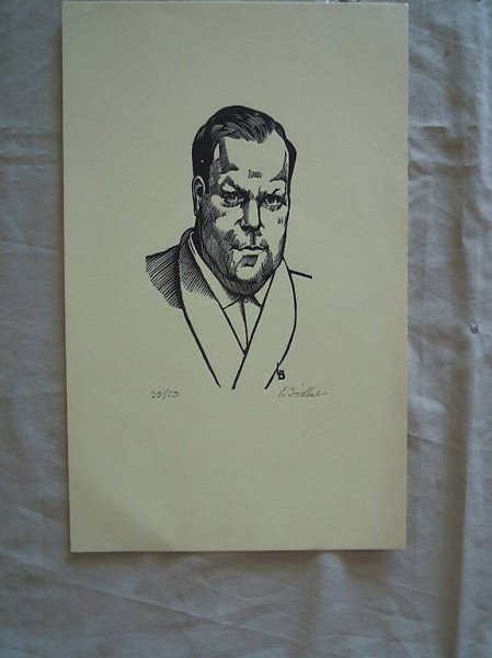 Lithographie de Laurent Boillat - peintre Willi Nicolet