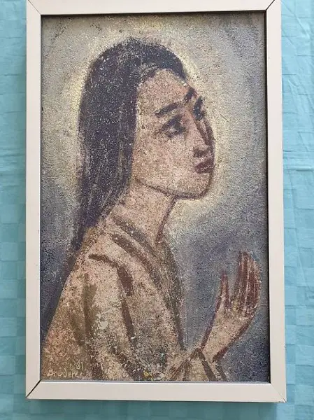  Ölbild (Otto) Bruderer (19)81 Die Bitte