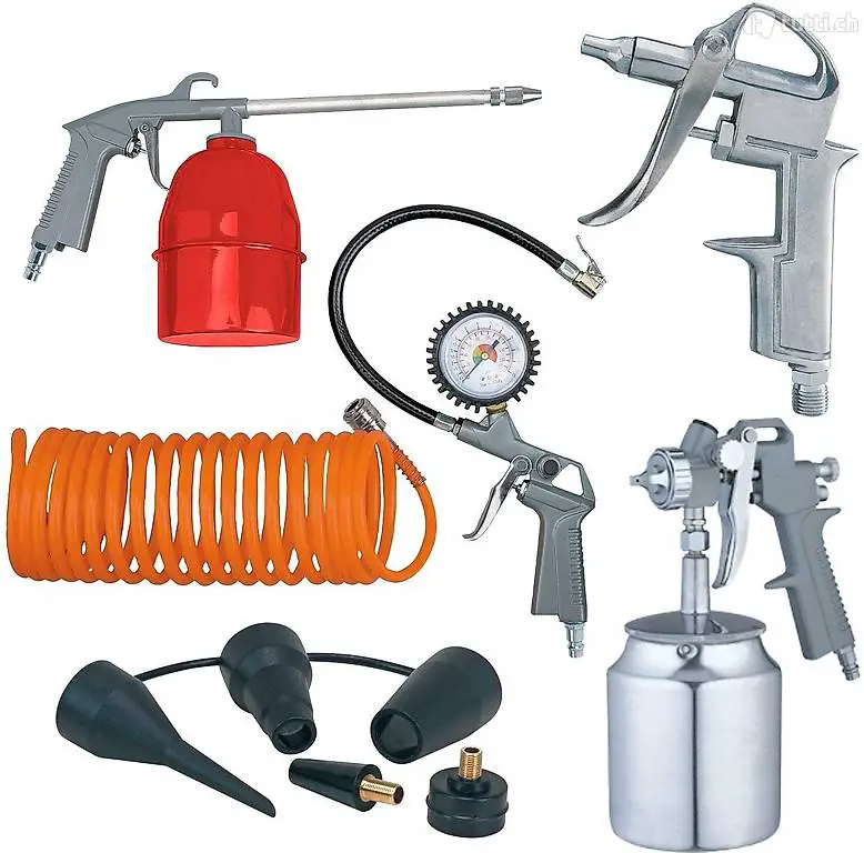  Druckluft Kompressor Zubehör-Set, 6-tlg