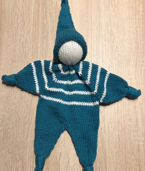 Knuddelchen petrol/weiss