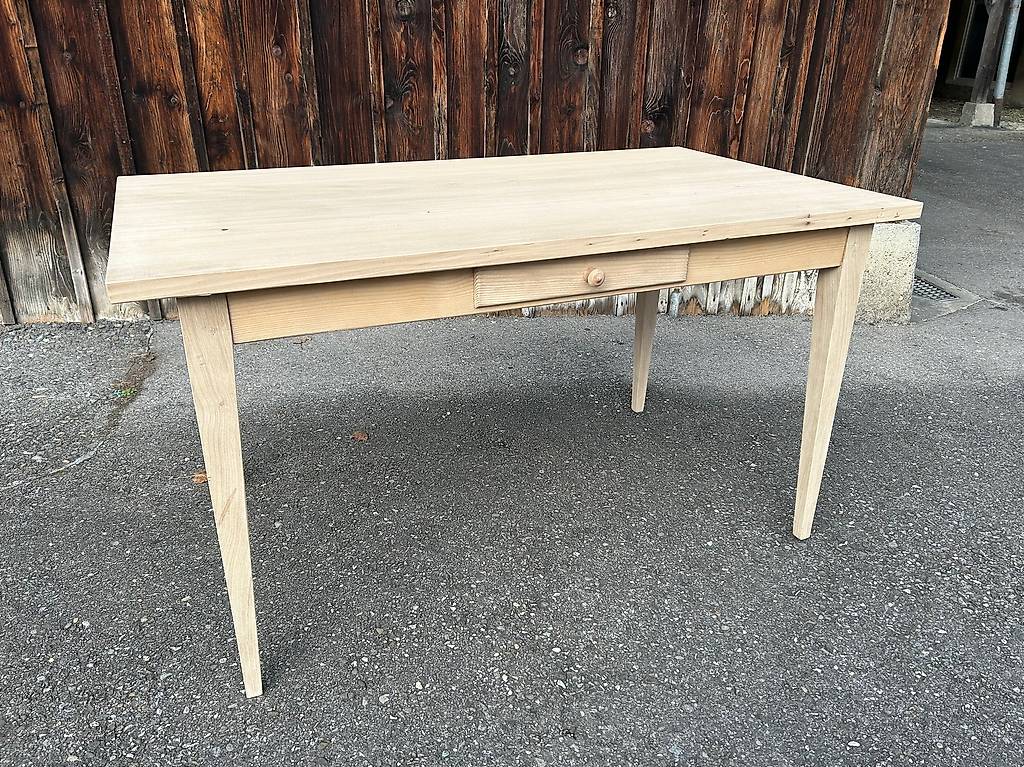Biedermeier Tisch, Schweizer Holz, Tannen, 140 x 80 cm