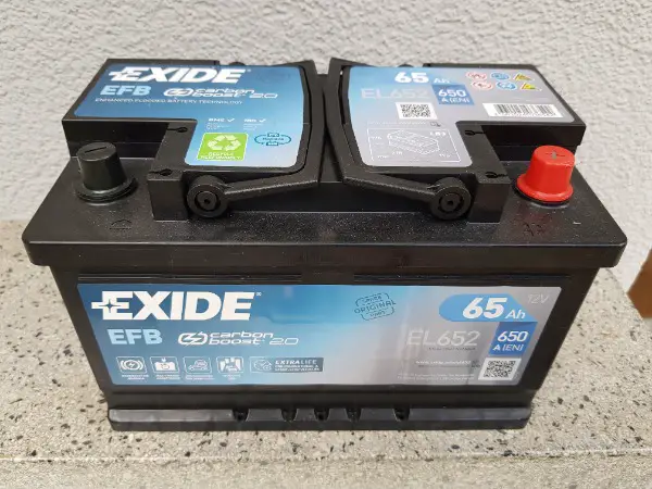 Autobatterie, EFB, Exide, 65Ah, neu, start / stop