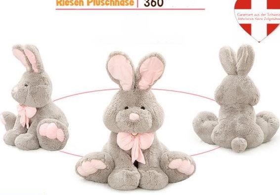 Riesen Plüschhase XXL ca. 120cm - tolles Geschenk für Kinder