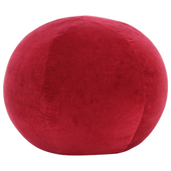  Pouf Baumwollsamt 50×35 cm Rot