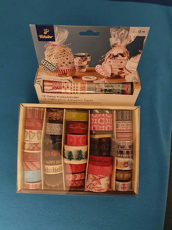 Deko-Klebebänder zum Basteln, diverse Farben und Muster