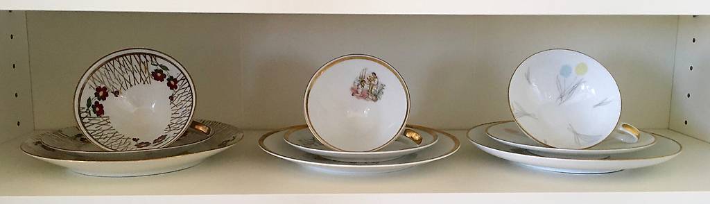 Sammeltassen - 3 Sets, Kauf 50/60er Jahre - Bavaria/Germany