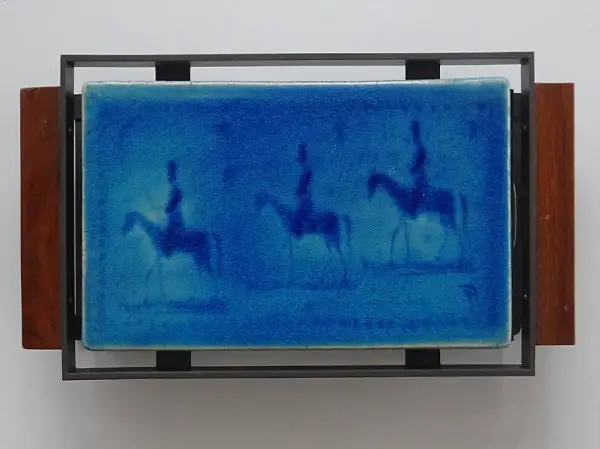  Sixties Keramik Plattenwärmer modernistisch Stil Picasso