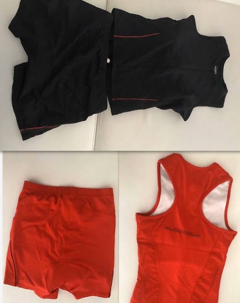 Velobekleidung von Venice beach in rot und schwarz