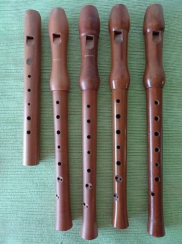 Blockflöten Holz 5 Stück. Preis für alle
