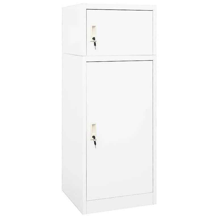 Sattelschrank Weiss 53x53x140 cm Stahl