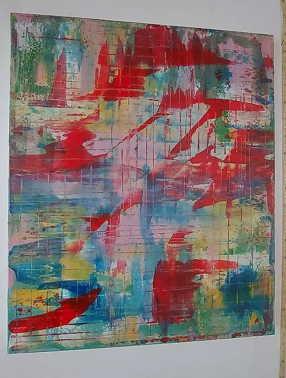 Bild Abstrakt Farbig von mir Selbstgemalt 46×55