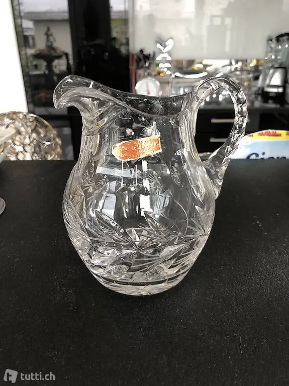 kleiner Wasserkrug Kristall 14 cm x 8cm