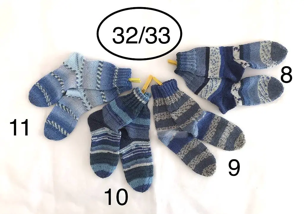 Wollsocken handgestrickt, 32/33