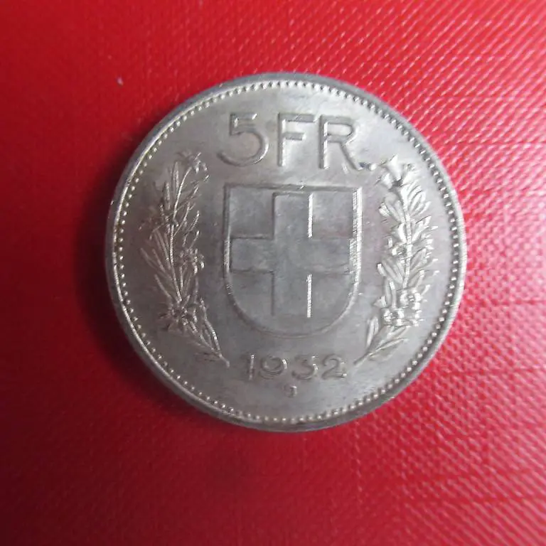 silbermünze 5 fr. 1932