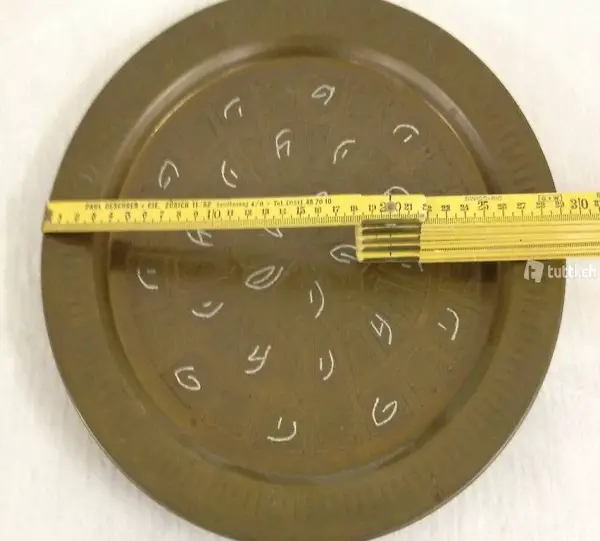 Orientalisches Tablett Messing Serviertablett Tee Marokko