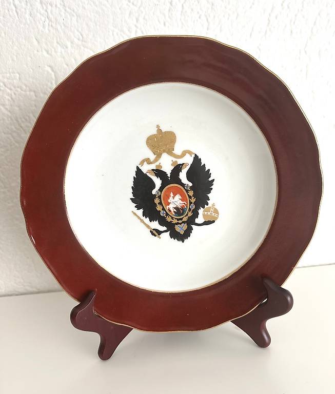 Piatto di porcellana antico Lomonosov