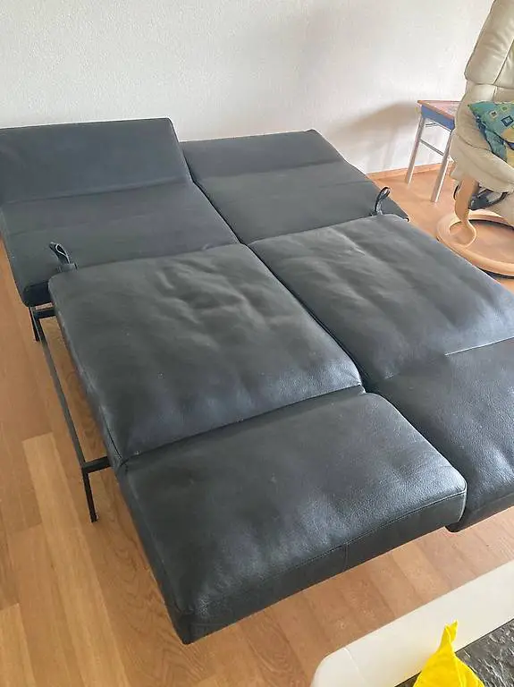 Verstellbares Echtledersofa