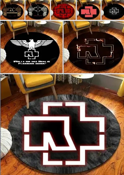 Rammstein Teppich Rund top Look Fussmatte