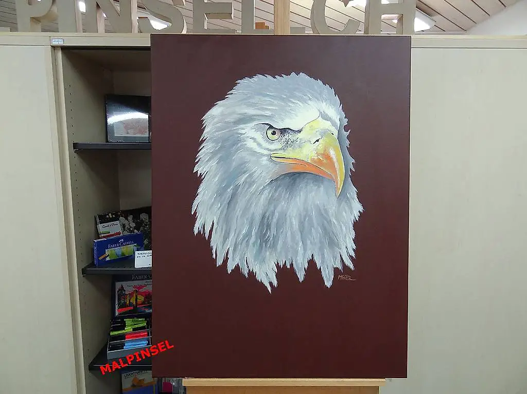 Original Ölgemälde "Adler Portrait" von S. Maier