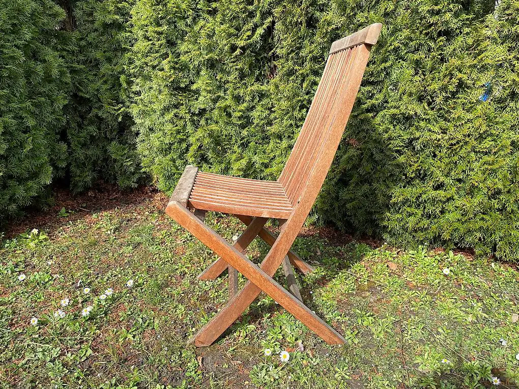 Gartenstuhl Massiv Teak Holz Klappstuhl Holzstuhl Stuhl