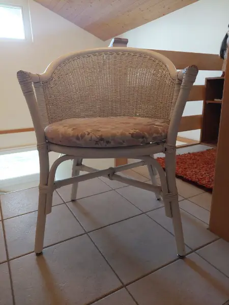 Rattansessel weiss