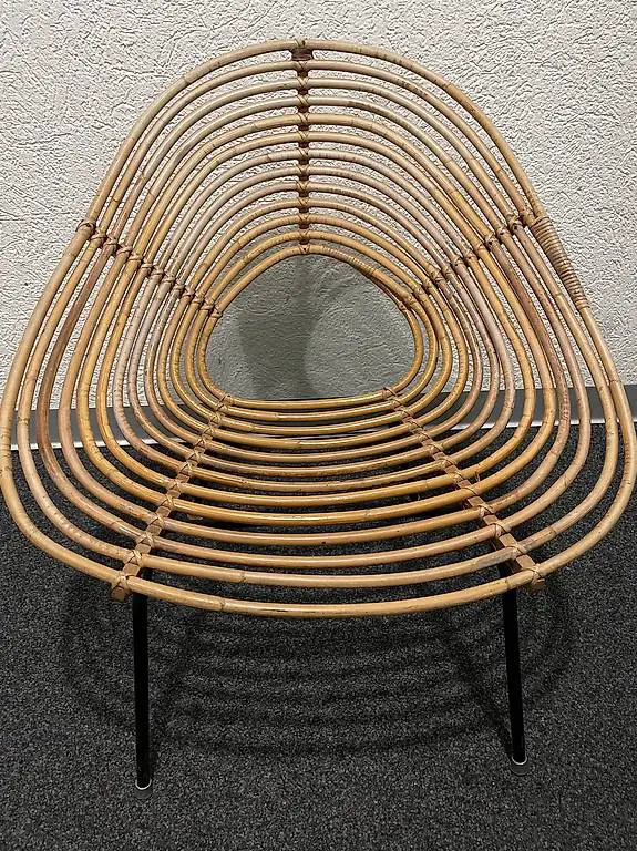 Rattan Chair Sessel Noordwolde, Vintage