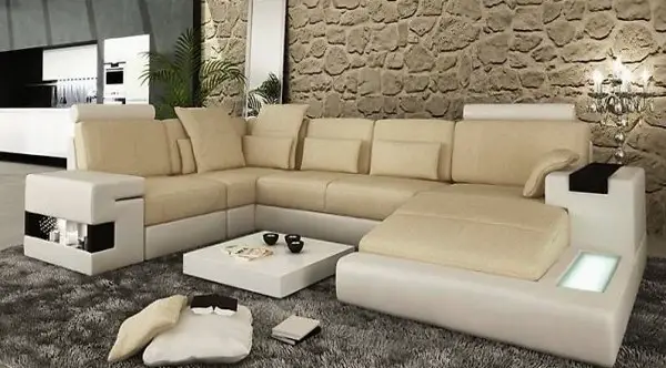  TEXTIL ECKSOFA WOHNLANDSCHAFT GARNITUR SOFA STOFF BELLINI