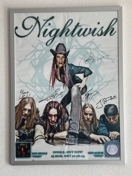 Original Nightwish Poster signiert (rar)
