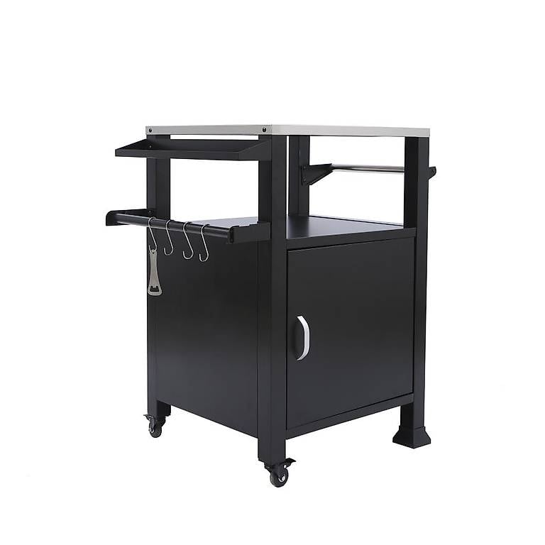 Grill Beistellltisch 1-türig schwarz