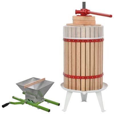  vidaXL 2-tlg. Obst- & Weinpresse und Mühle-Set