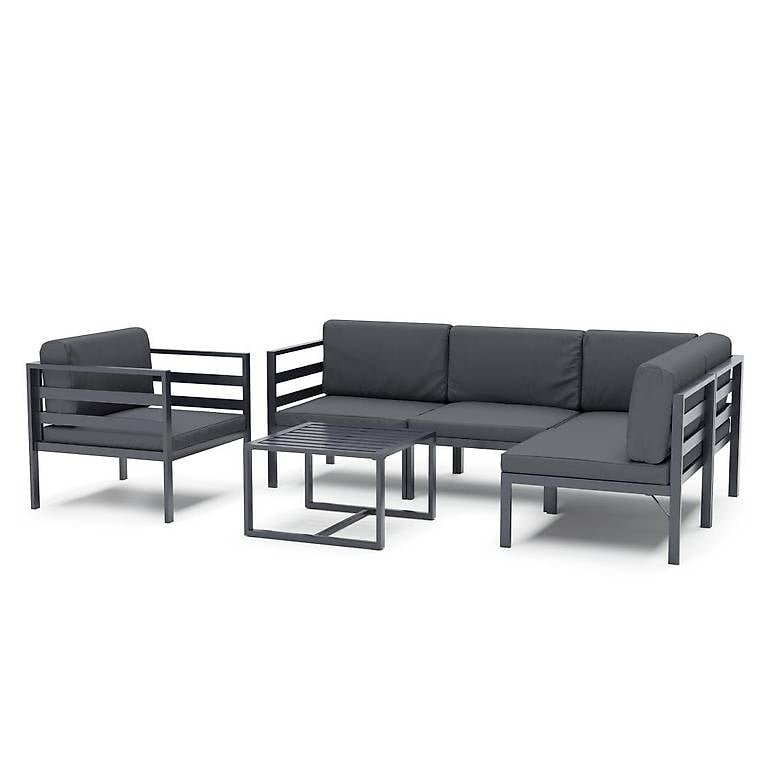 Lounge SAMBIA mit Sessel 6-teilig anthrazi