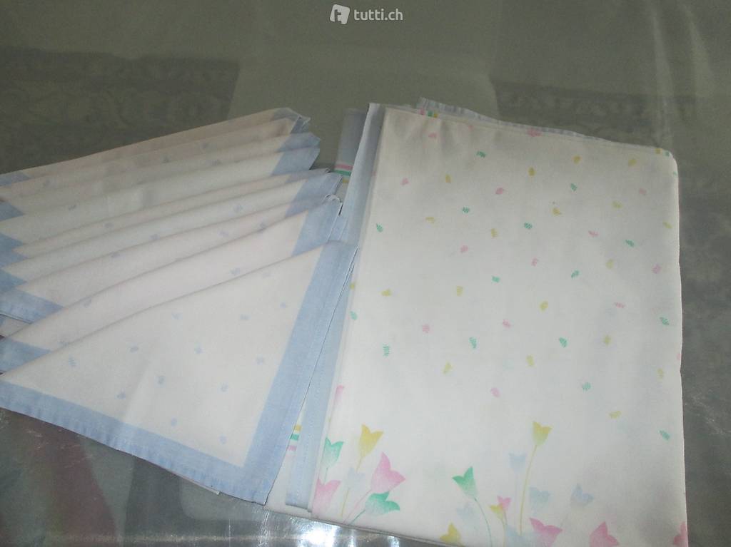 TISCHTUCH mit 8 grossen, passenden Stoffserviete-150x 250cm