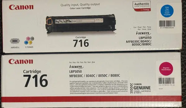Canon Tonerkassette 716 cyan + magenta neu Original