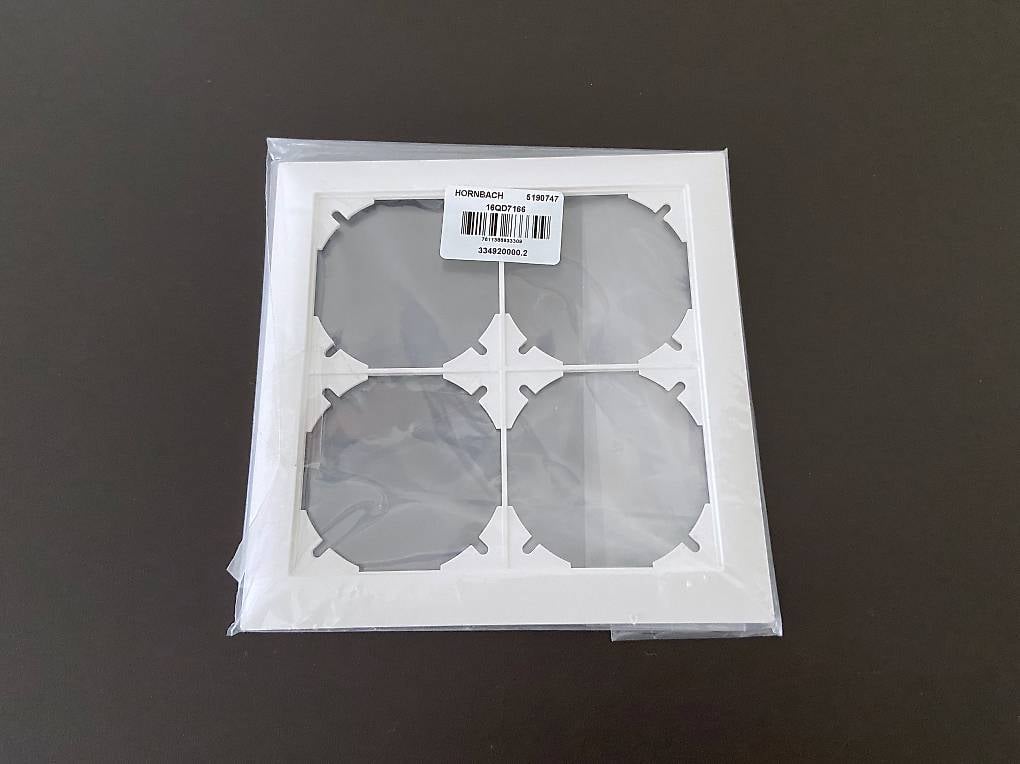 Feller Edizio Due Abdeckrahmen 4-fach weiss, OVP