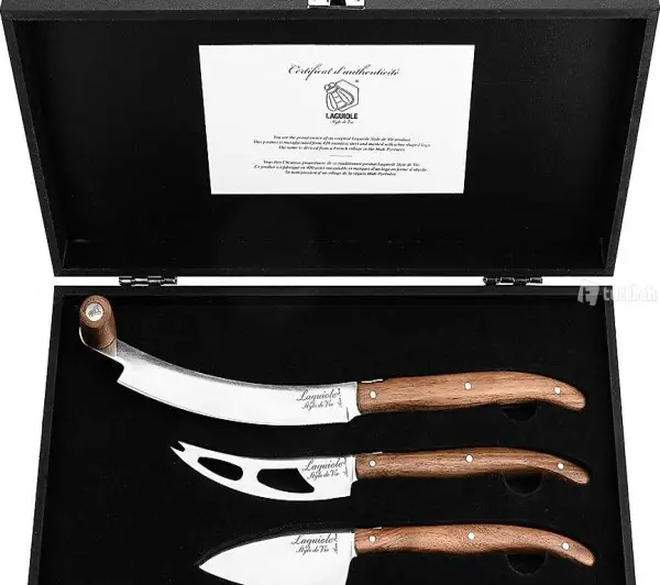  Käsemesser-Set Luxury Line, 3-teilig, Walnussholz