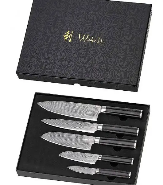  5er Damastmesser Set, Pakka