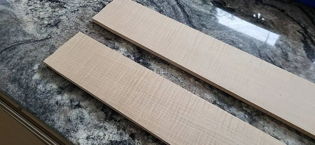 Riegelahorn Griffbretter für Gitarrenbau