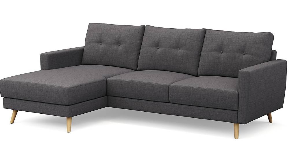 Ecksofa links anthrazit